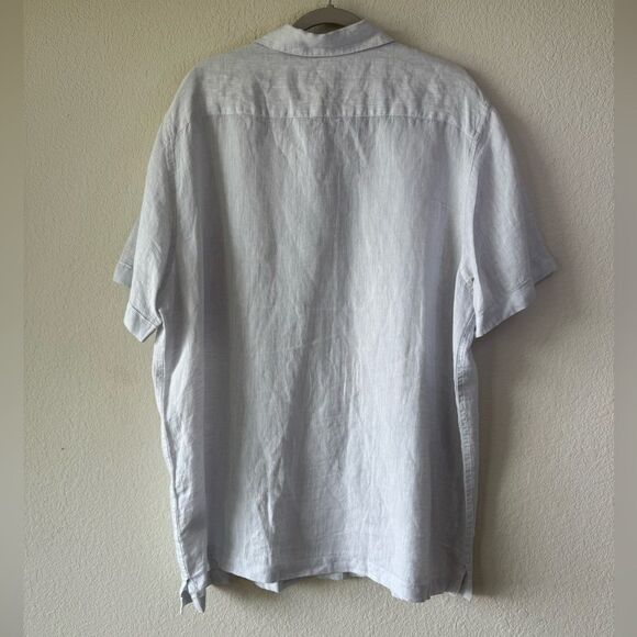 Club Room 100% Linen Luxury Mens Shirt XL Billowing Cloud Short Sleeve Coastal - Picture 3 of 5
